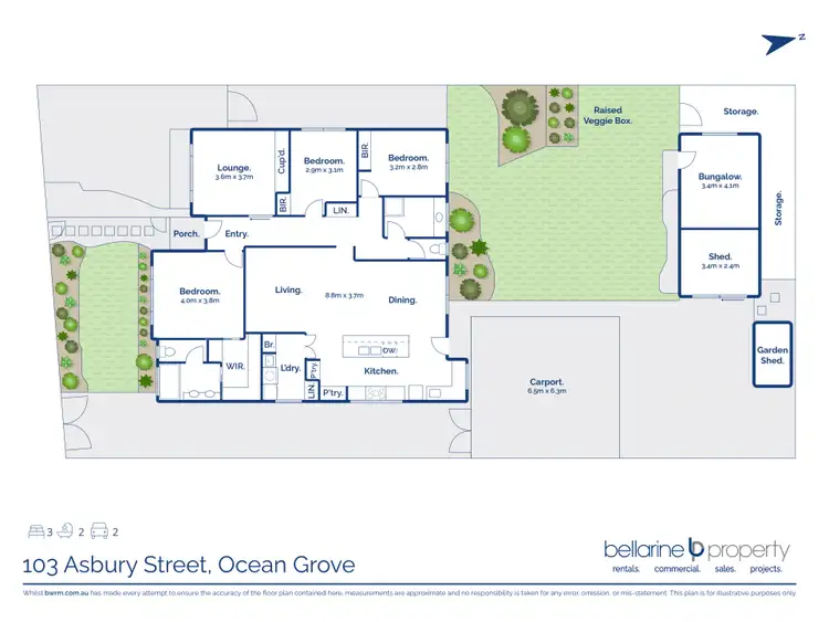 Floorplan of Homely house listing, 103 Asbury Street East, Ocean Grove VIC 3226
