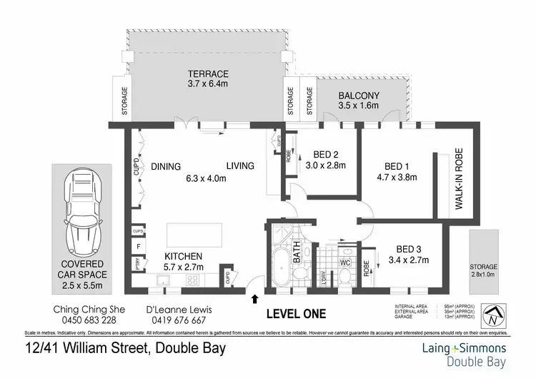 Floorplan of Homely apartment listing, 12/41 William Street, Double Bay NSW 2028