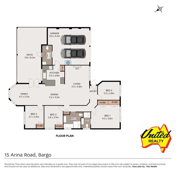 Floorplan of Homely house listing, 15 Arina Road, Bargo NSW 2574