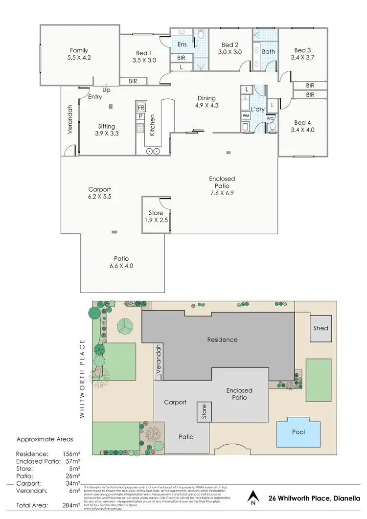Floorplan of Homely house listing, 26 Whitworth Place, Dianella WA 6059