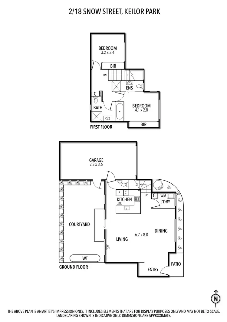 Floorplan of Homely townhouse listing, 2/18 Snow Street, Keilor Park VIC 3042