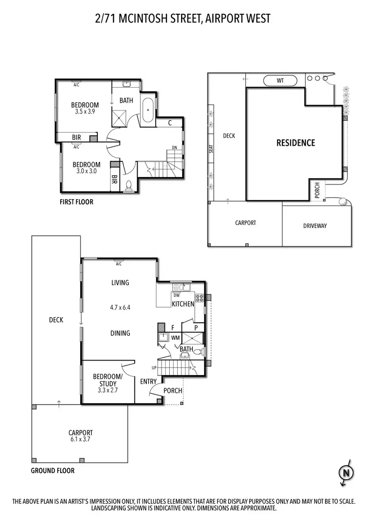 Floorplan of Homely townhouse listing, 2/71 McIntosh Street, Airport West VIC 3042