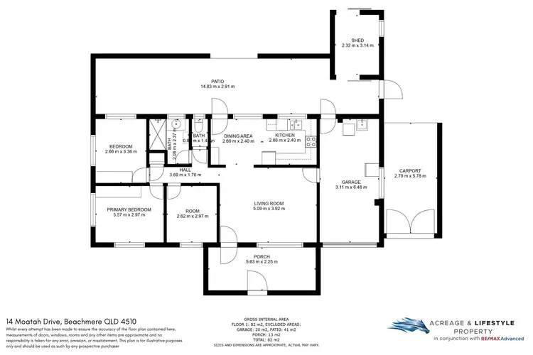 Floorplan of Homely house listing, 14 Moatah Drive, Beachmere QLD 4510