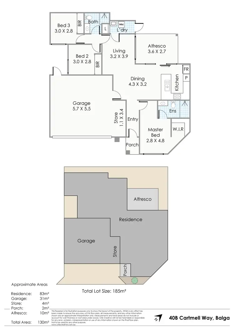 Floorplan of Homely house listing, 40B Cartmell Way, Balga WA 6061