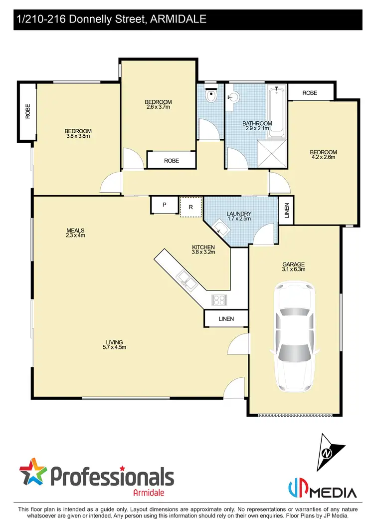 Floorplan of Homely unit listing, 1/210-216 Donnelly Street, Armidale NSW 2350