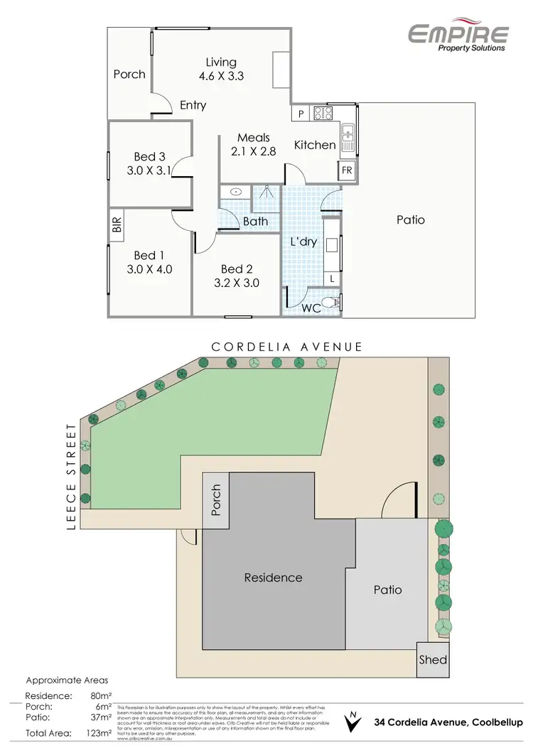 Floorplan of Homely house listing, 34 Cordelia Avenue, Coolbellup WA 6163