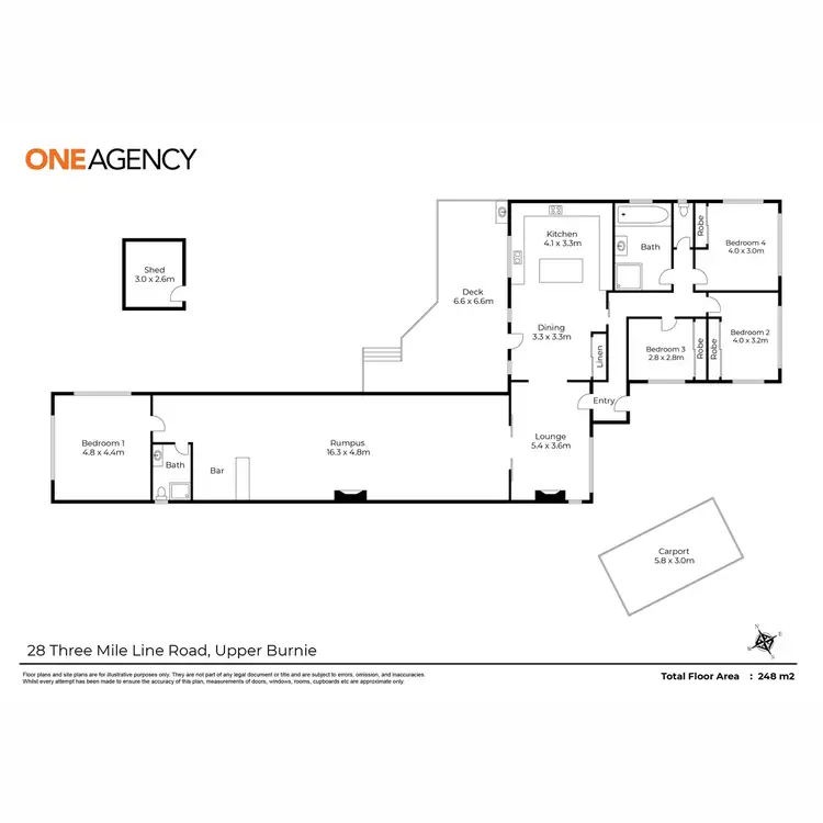 Floorplan of Homely house listing, 28 Three Mile Line Road, Upper Burnie TAS 7320