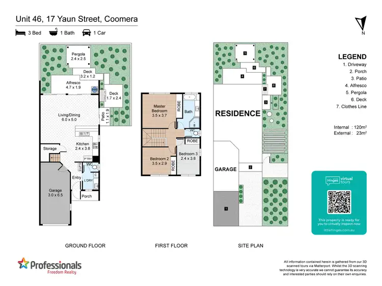 Floorplan of Homely townhouse listing, 46/17 Yaun Street, Coomera QLD 4209