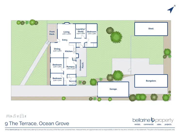 Floorplan of Homely house listing, 9 The Terrace, Ocean Grove VIC 3226