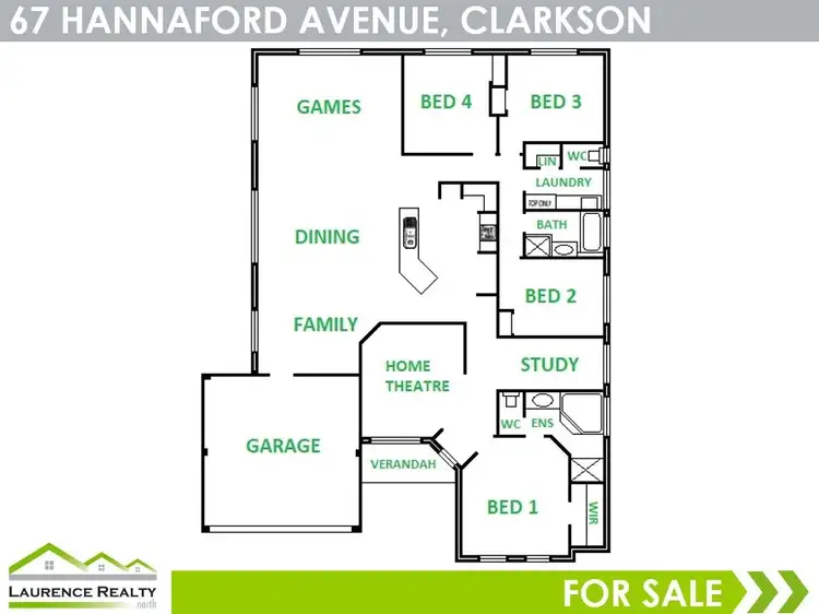 Floorplan of Homely house listing, 67 Hannaford Avenue, Clarkson WA 6030