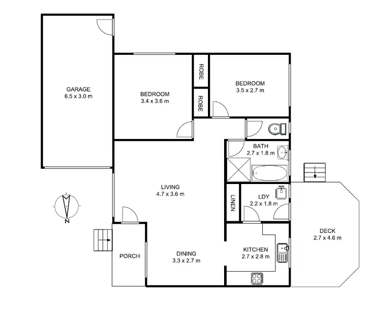 Floorplan of Homely unit listing, 2/8 Nathaniel Pigeon Drive, Armidale NSW 2350