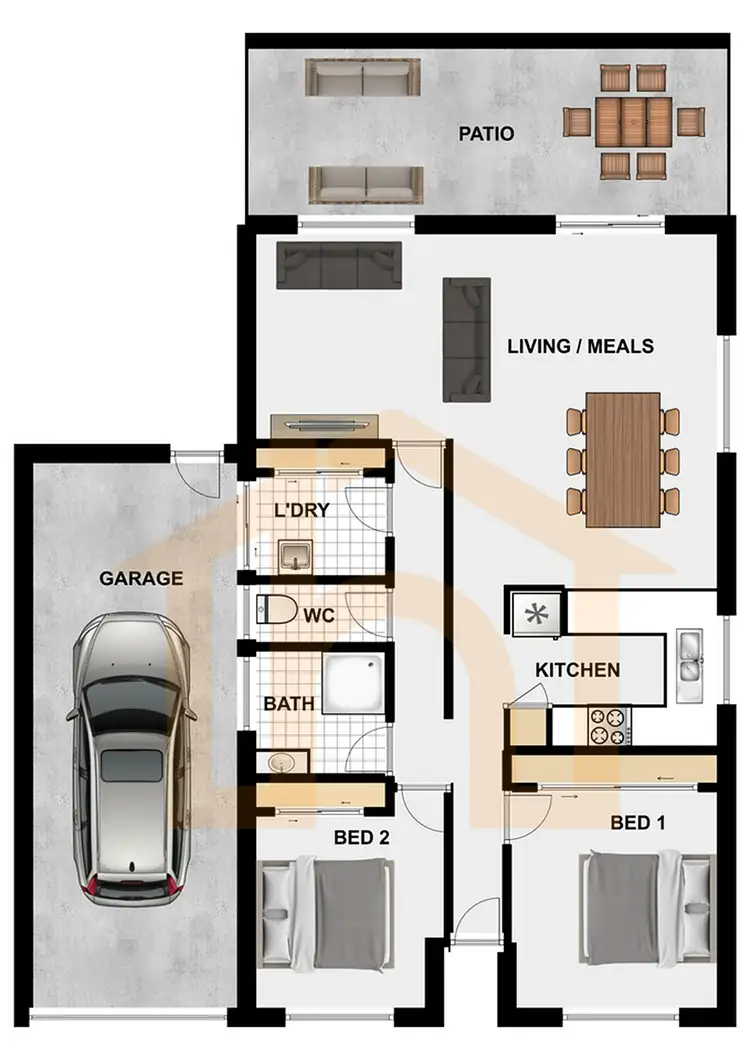 Floorplan of Homely unit listing, 215/29-71 High Road, Waterford QLD 4133