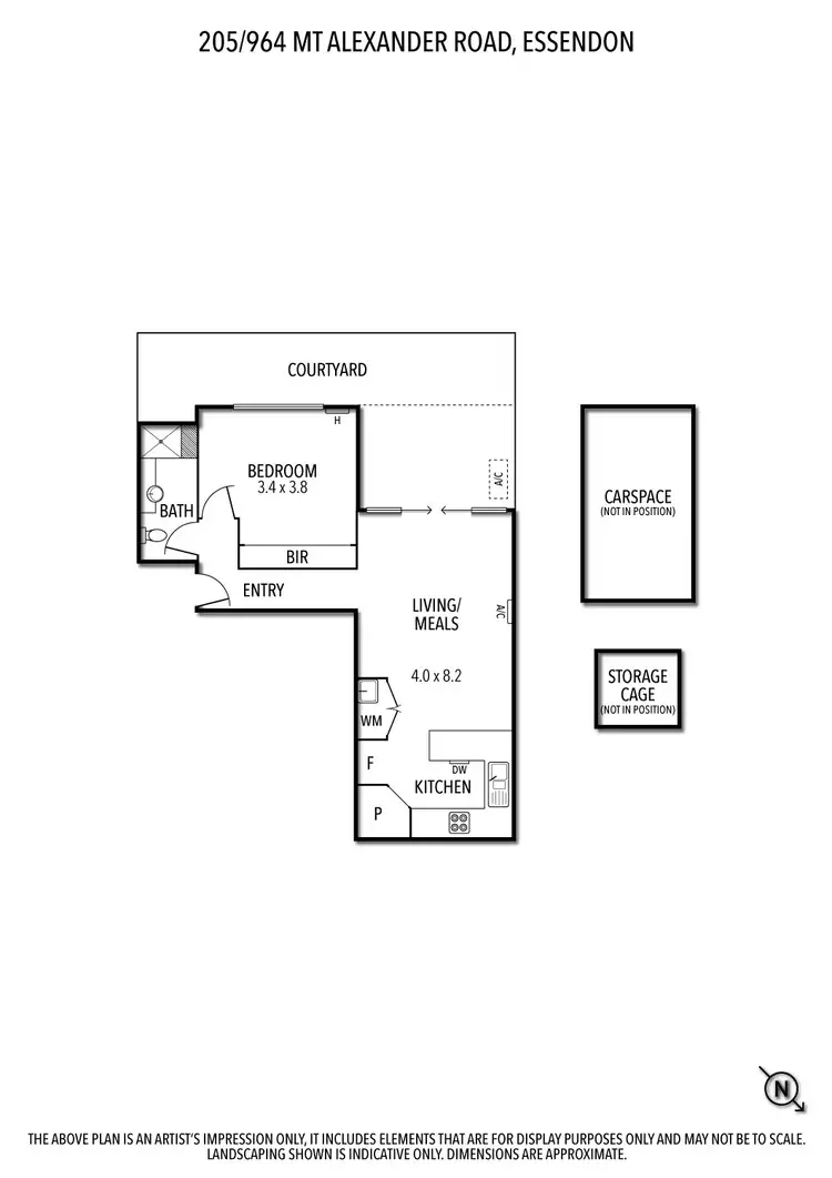 Floorplan of Homely apartment listing, 205/964 Mt Alexander Road, Essendon VIC 3040