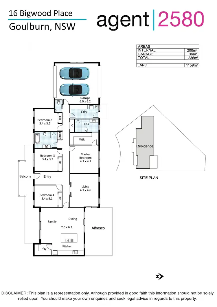 Floorplan of Homely house listing, 16 Bigwood Place, Goulburn NSW 2580