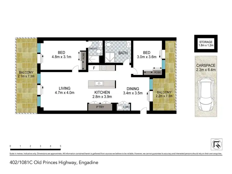 Floorplan of Homely apartment listing, 402/1081C Old Princes Highway, Engadine NSW 2233