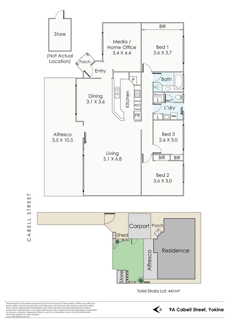 Floorplan of Homely house listing, 9A Cabell Street, Yokine WA 6060