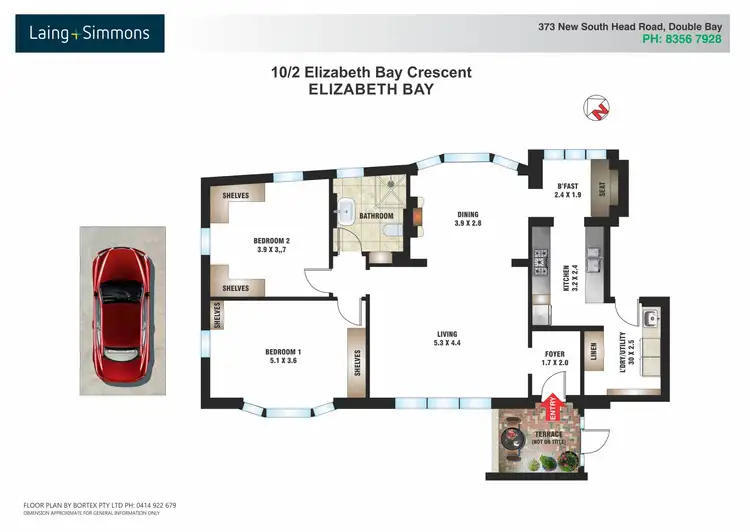 Floorplan of Homely apartment listing, 10/2 Elizabeth Bay Crescent, Elizabeth Bay NSW 2011