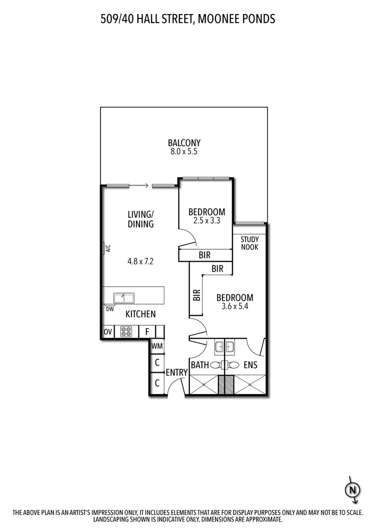 Floorplan of Homely apartment listing, 509/40 Hall Street, Moonee Ponds VIC 3039