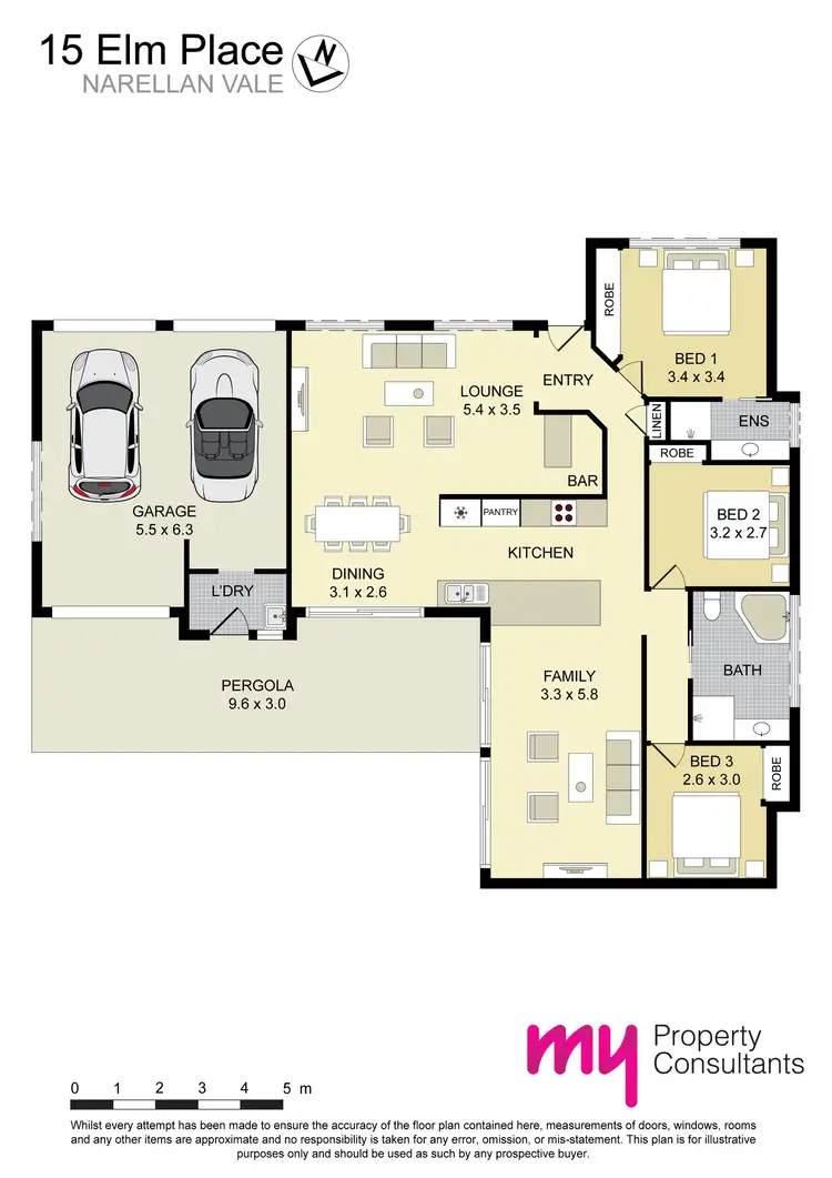 Floorplan of Homely house listing, 15 Elm Place, Narellan Vale NSW 2567