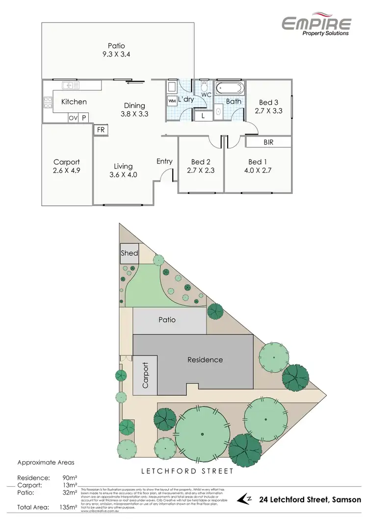 Floorplan of Homely semi-detached listing, 24 Letchford Street, Samson WA 6163