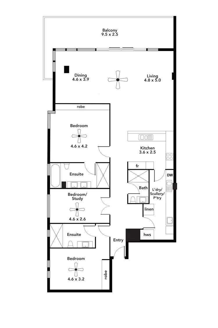 Floorplan of Homely apartment listing, 707/145 Brebner Drive, West Lakes SA 5021