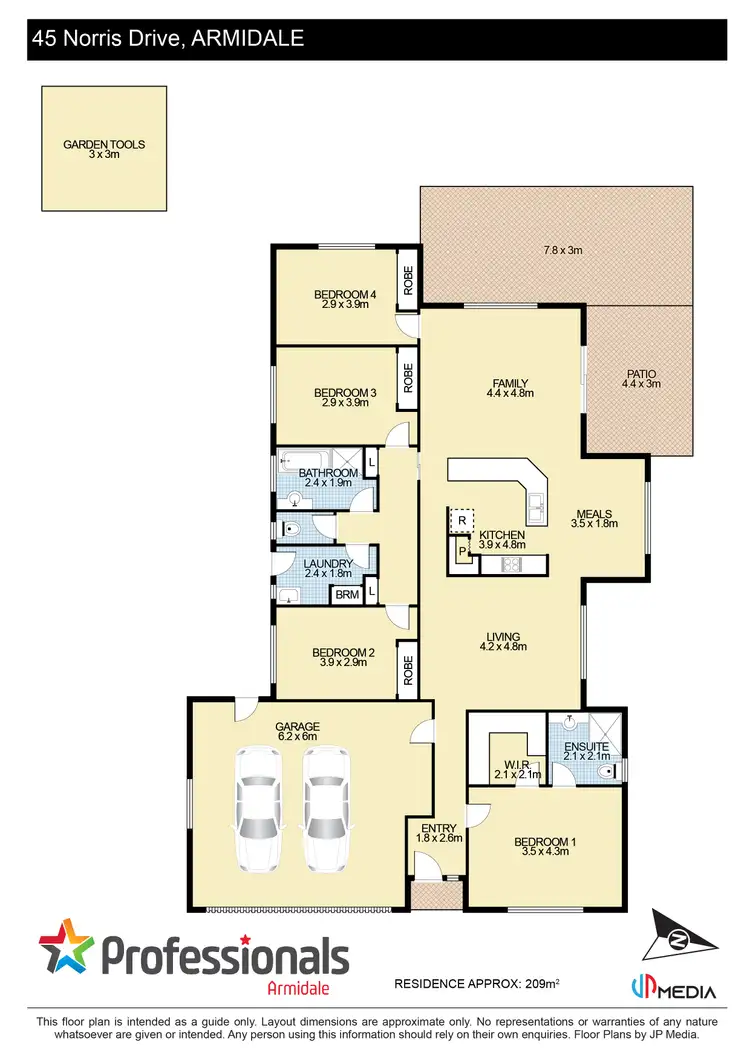 Floorplan of Homely house listing, 45 Norris Drive, Armidale NSW 2350