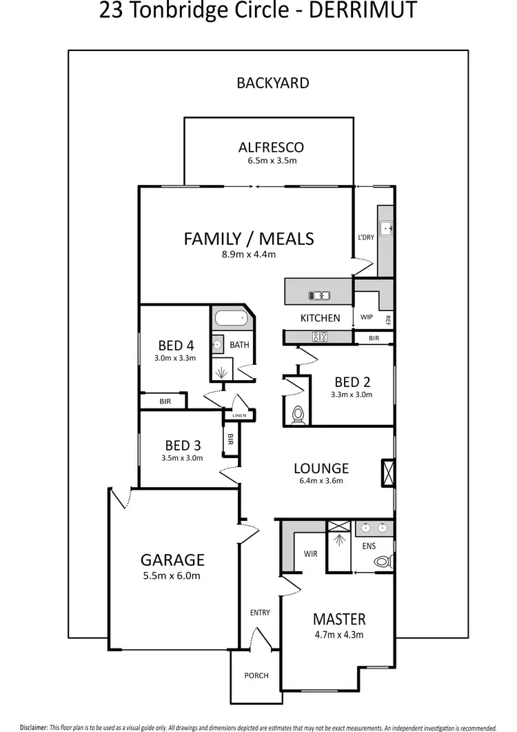 Floorplan of Homely house listing, 23 Tonbridge Circle, Derrimut VIC 3026