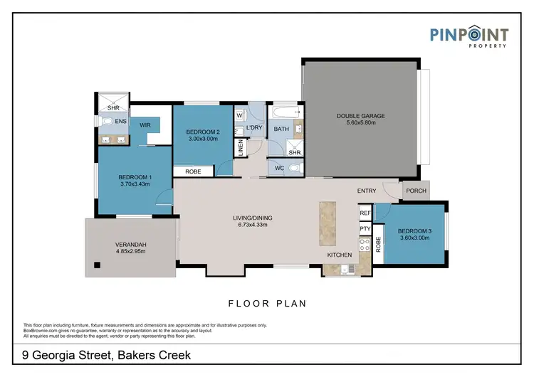 Floorplan of Homely house listing, 9 Georgia Street, Bakers Creek QLD 4740