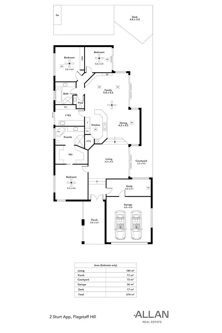 Floorplan of Homely house listing, 2 Sturt Approach, Flagstaff Hill SA 5159