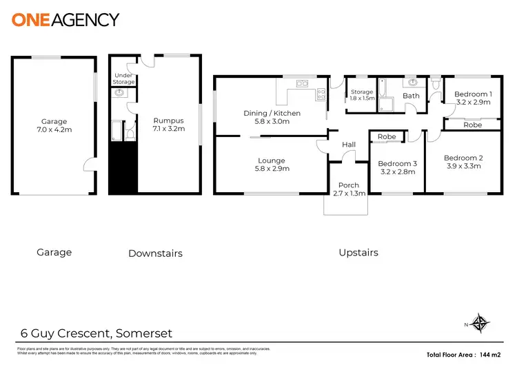 Floorplan of Homely house listing, 6 Guy Crescent, Somerset TAS 7322