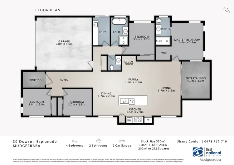 Floorplan of Homely house listing, 30 Dowson Esplanade, Mudgeeraba QLD 4213
