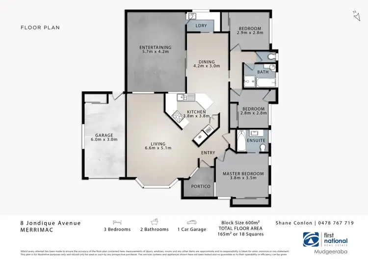 Floorplan of Homely house listing, 8 Jondique Avenue, Merrimac QLD 4226