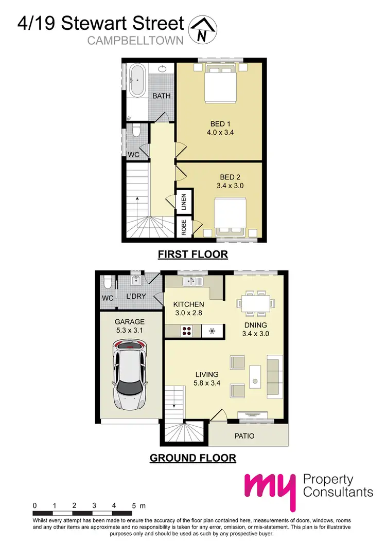 Floorplan of Homely townhouse listing, 4/19 Stewart Street, Campbelltown NSW 2560