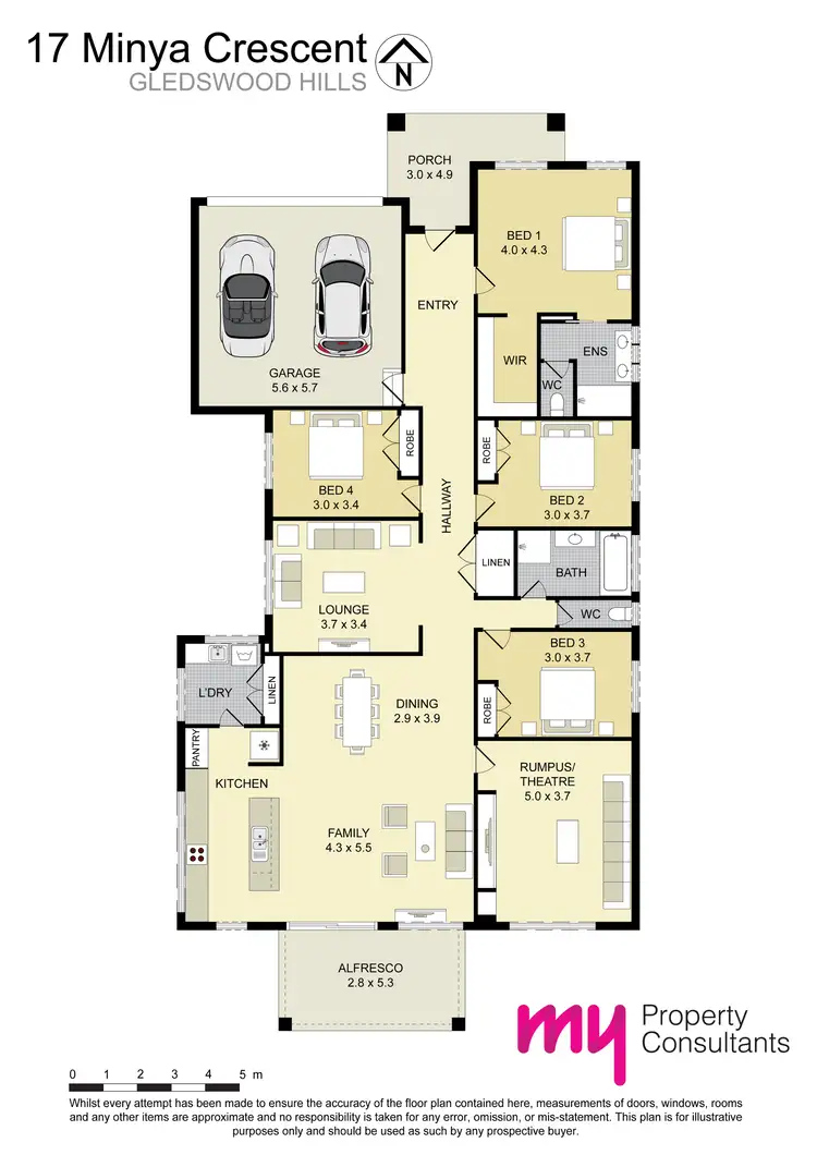Floorplan of Homely house listing, 17 Minya Crescent, Gledswood Hills NSW 2557