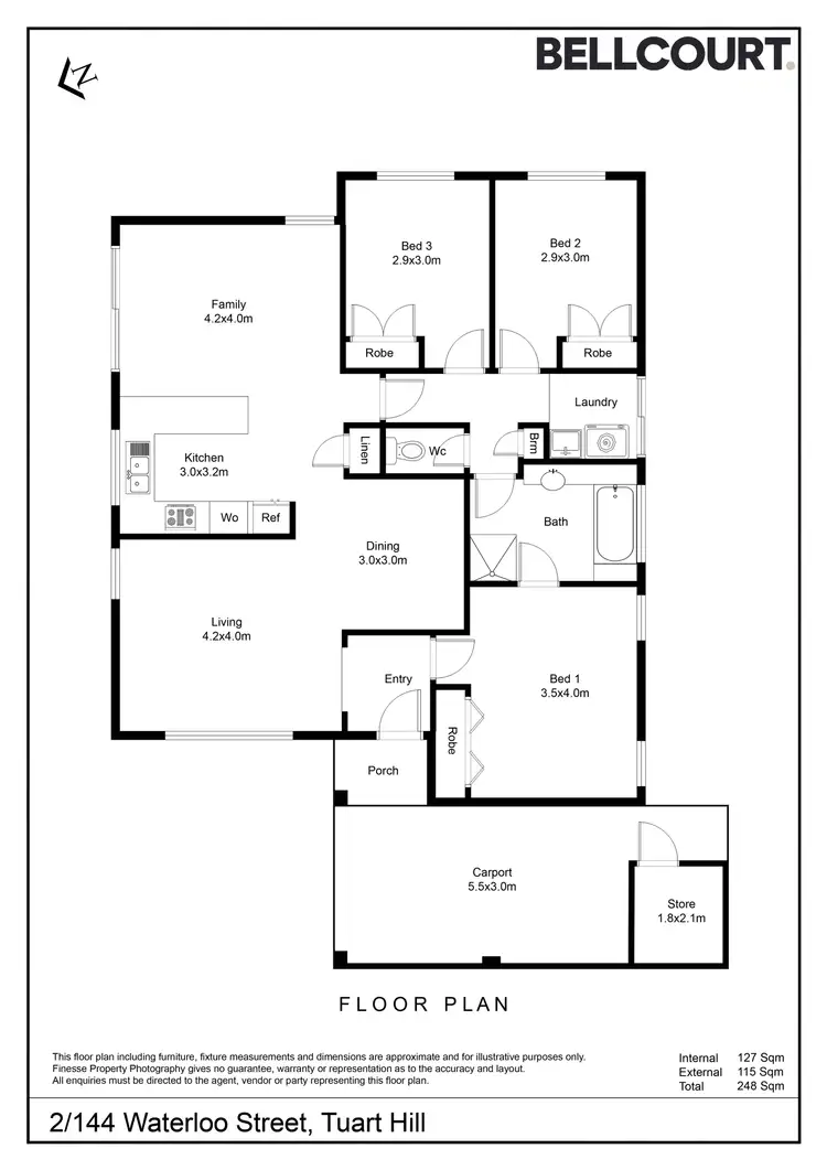 Floorplan of Homely villa listing, 2/144 Waterloo Street, Tuart Hill WA 6060