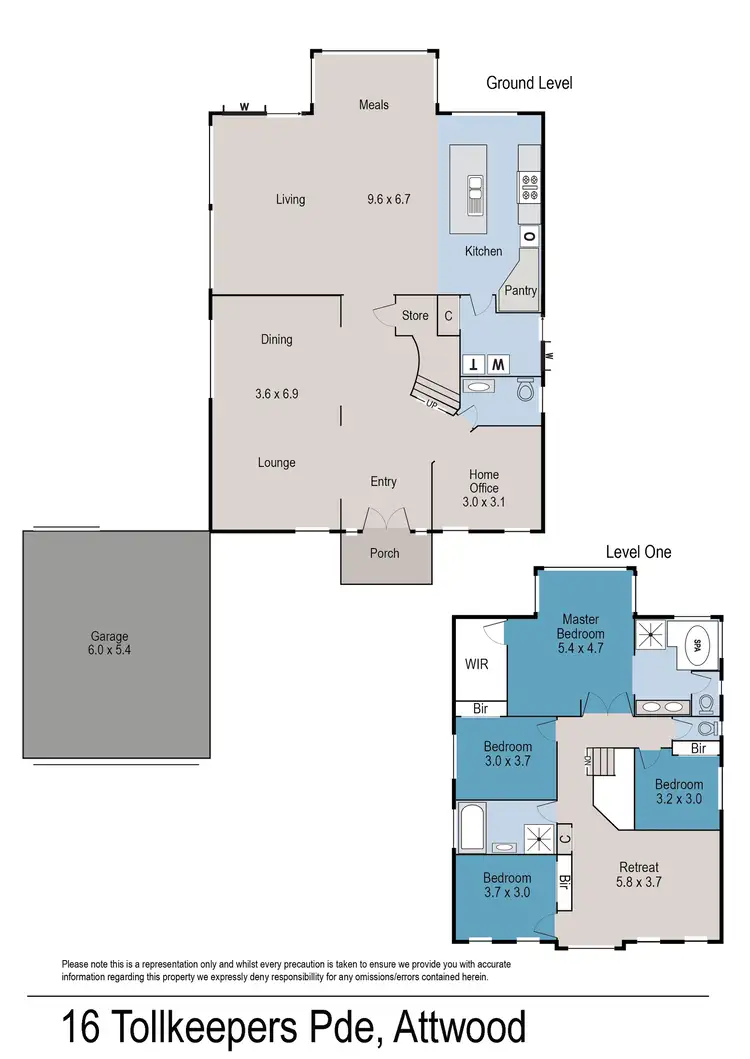 Floorplan of Homely house listing, 16 Tollkeepers Parade, Attwood VIC 3049