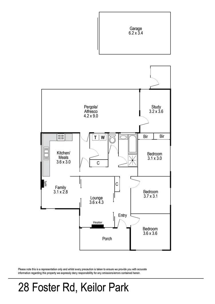 Floorplan of Homely house listing, 28 Fosters Road, Keilor Park VIC 3042