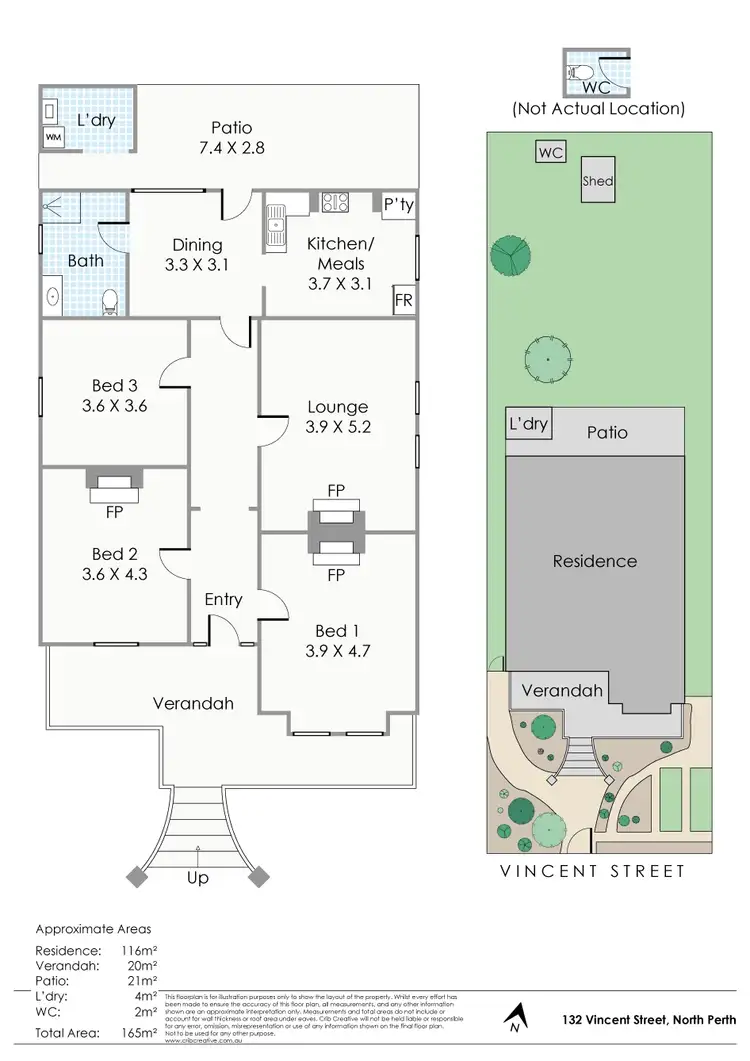 Floorplan of Homely house listing, 132 Vincent Street, North Perth WA 6006