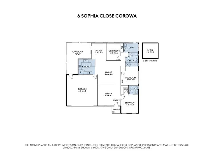 Floorplan of Homely house listing, 6 Sophia Close, Corowa NSW 2646