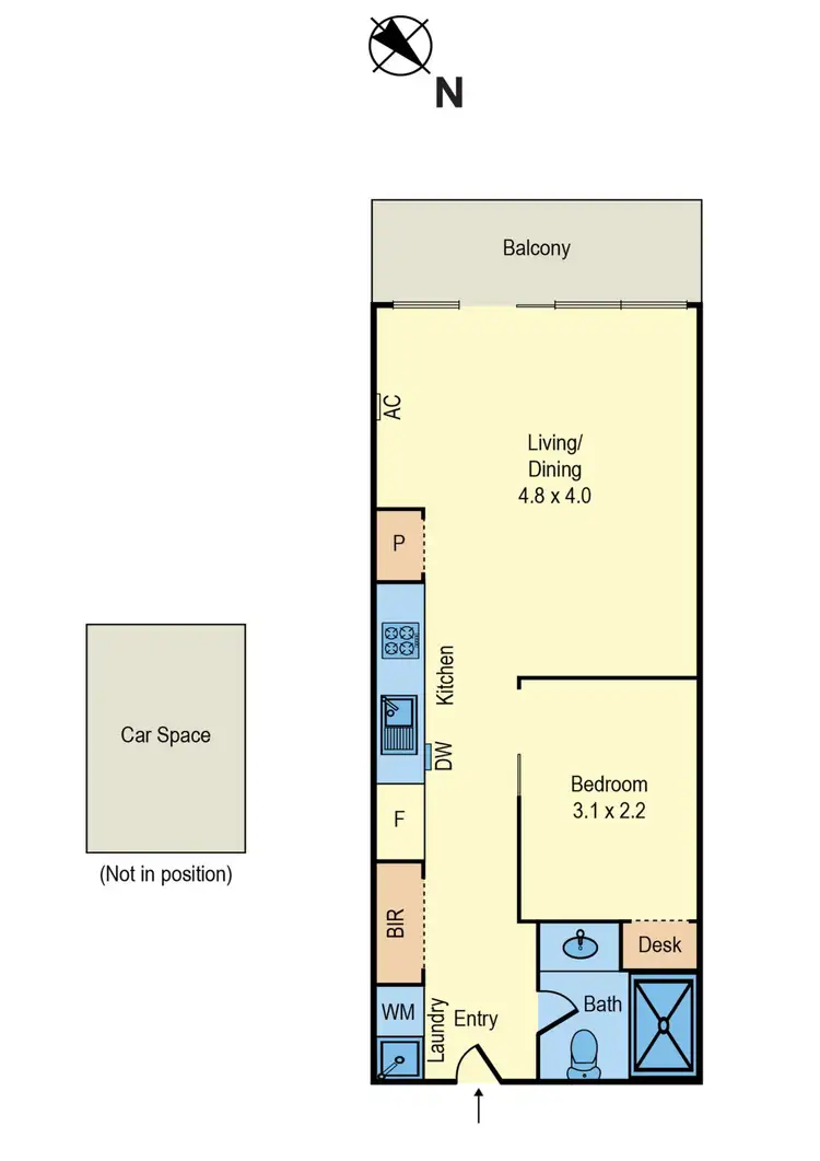 Floorplan of Homely apartment listing, 607/144 Clarendon Street, Southbank VIC 3006