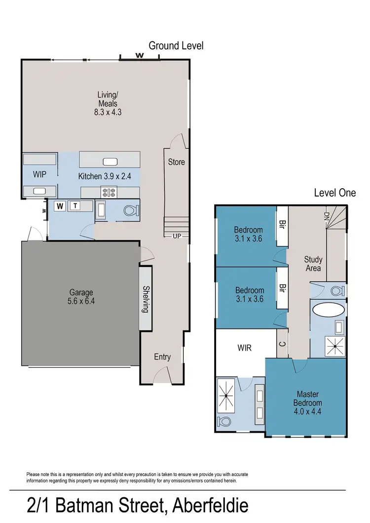 Floorplan of Homely townhouse listing, 1A Batman Street, Aberfeldie VIC 3040
