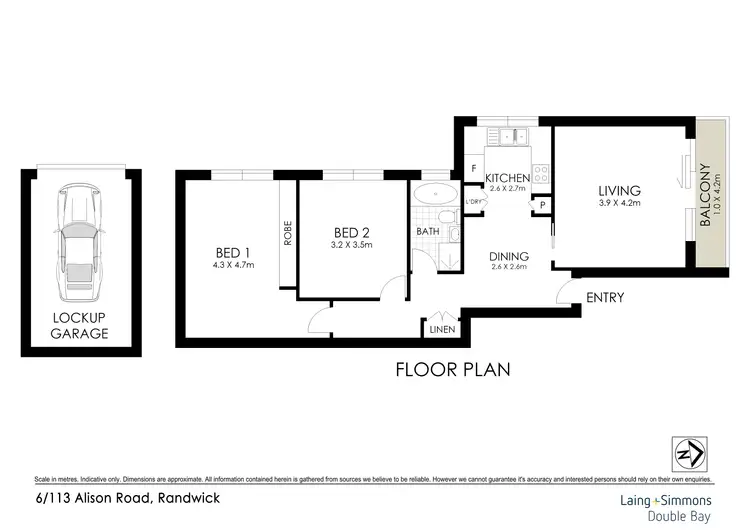Floorplan of Homely apartment listing, 6/113 Alison Road, Randwick NSW 2031