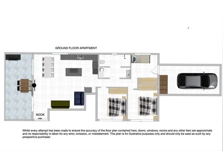 Floorplan of Homely apartment listing, Unit 1/40 Wall Street, South Mission Beach QLD 4852