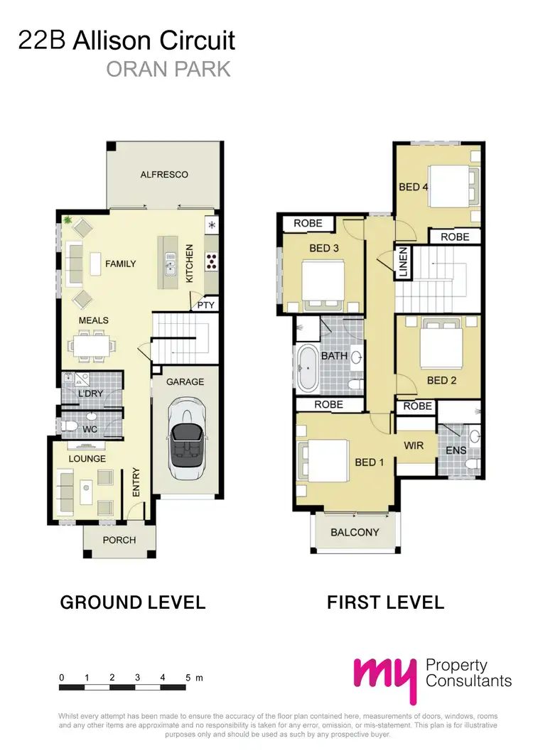 Floorplan of Homely semi-detached listing, 22b Allison Circuit, Oran Park NSW 2570