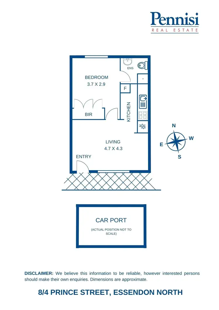 Floorplan of Homely unit listing, 8/4 Prince Street, Essendon VIC 3040