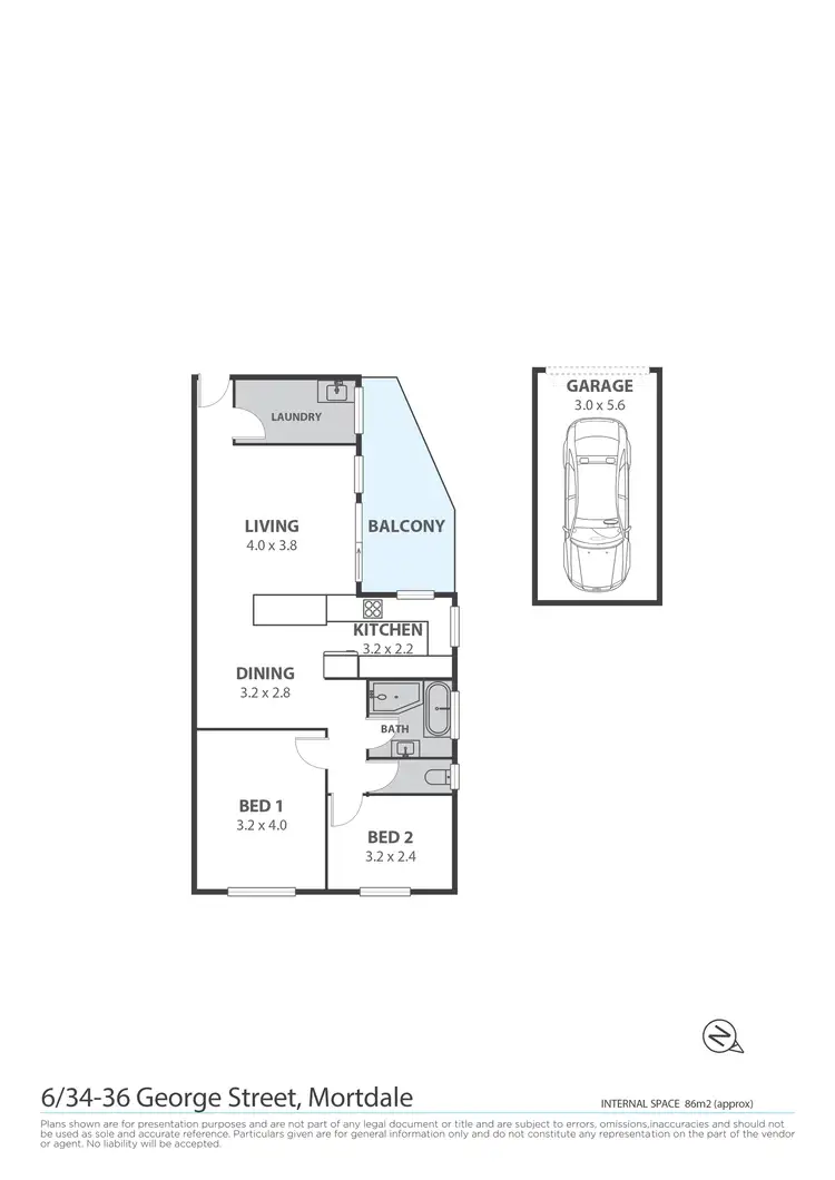 Floorplan of Homely apartment listing, 6/34-36 George Street, Mortdale NSW 2223