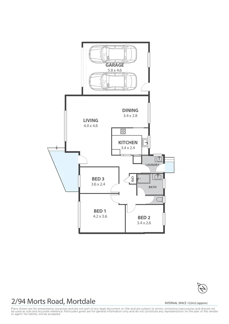 Floorplan of Homely villa listing, 2/94 Morts Road, Mortdale NSW 2223