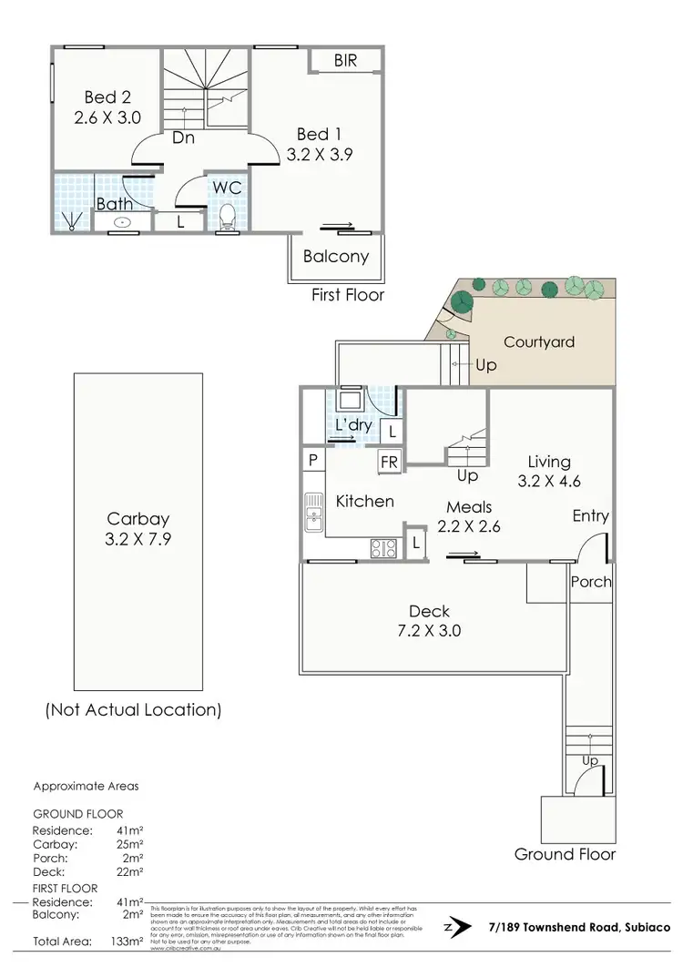 Floorplan of Homely townhouse listing, 7/189 Townshend Road, Subiaco WA 6008