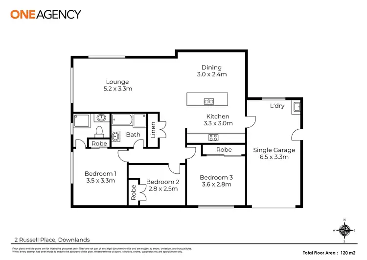 Floorplan of Homely house listing, 2 Russell Place, Downlands TAS 7320