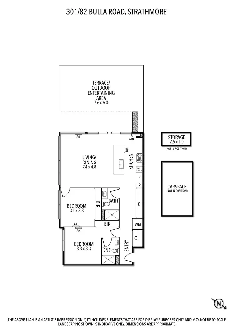 Floorplan of Homely apartment listing, 301/82 Bulla Road, Strathmore VIC 3041
